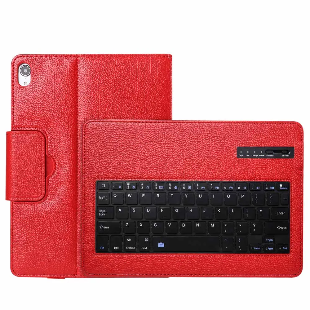 Red Чехол для iPad 11 Беспроводная Bluetooth клавиатура+ PU кожаный чехол защитный чехол для iPad Pro 11 чехол+ подарок - Цвет: Red