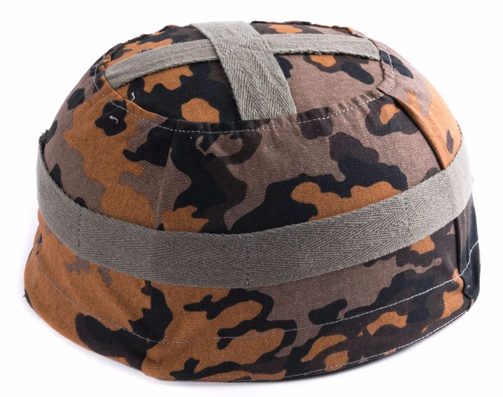 

WWII GERMAN FALLSCHIRMJAGER PARATROOPER M38 HELMET COVER AUTUMN OAK LEAF
