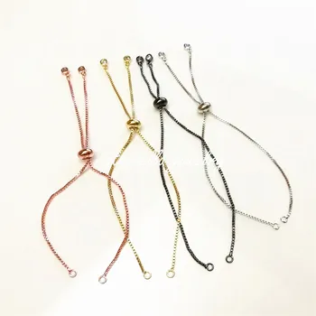 

100pcs/lot Simple Easy Bracelet Chain Only Adjustable Link Chain for Bracelet Making Bracelet Accessories Bisuteria Joyeria