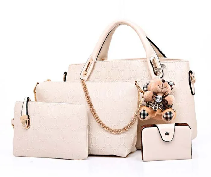 4 шт./набор, модная брендовая женская сумка, Брендовые женские сумки-мессенджеры, Сумки из искусственной кожи, кошелек, сумка-мессенджер, дорожные сумки
