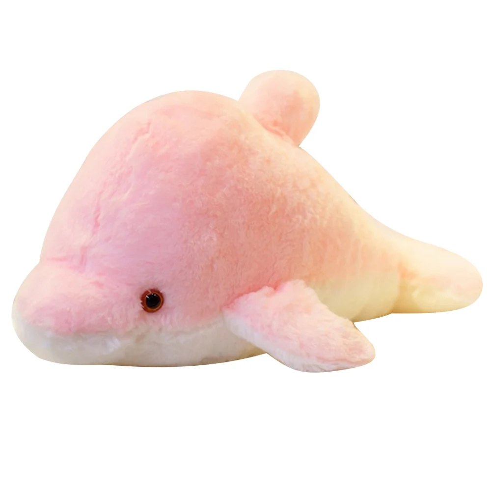 Pink 45 см Красочный меняющийся светодиодный светильник, плюшевый чучело дельфина, Мультяшные животные, Светодиодный светящийся ночной Светильник, плюшевая игрушка - Цвет: Pink