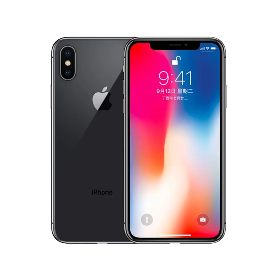 Apple iphone X Face ID 64 Гб/256 Гб ПЗУ 3 ГБ ОЗУ 12 МП шестиядерный iOS A11 5,8 дюймов двойная задняя камера 4G LTE разблокировка iphone x - Цвет: black