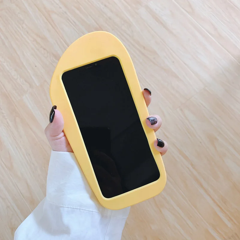 Смешные Тапочки обувь чехол для телефона iphone X XR XS Max 7 8 плюс 6 6s Чехол с милым