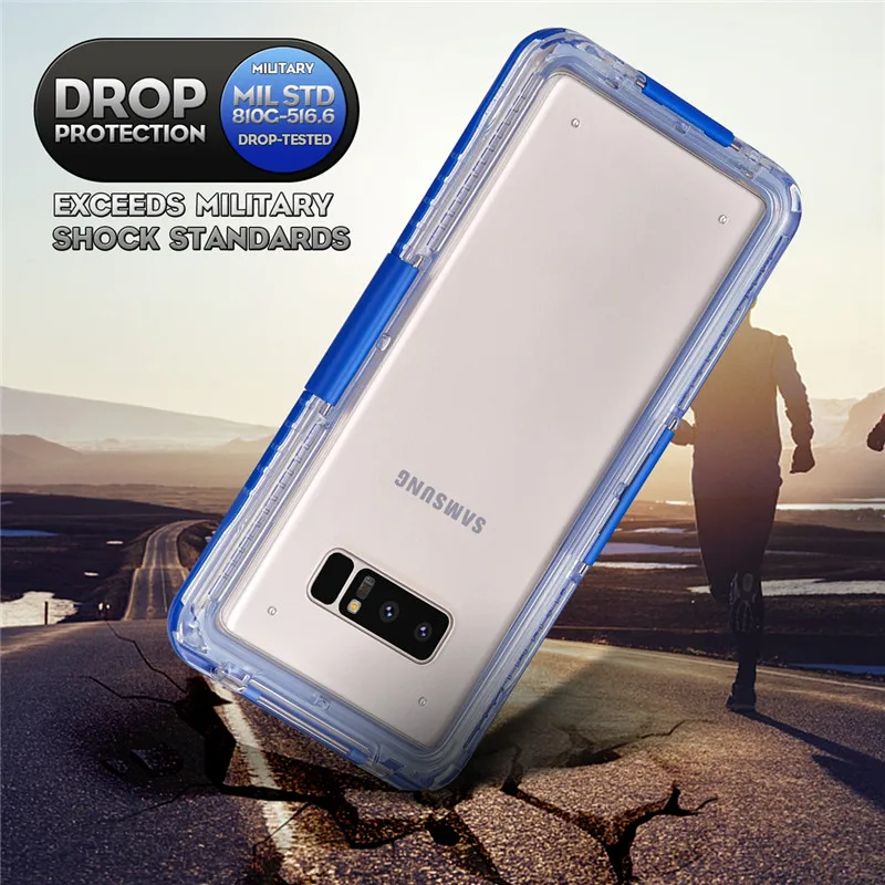 100% герметичный водонепроницаемый чехол для Samsung Note 8 9 открытый ударопрочный