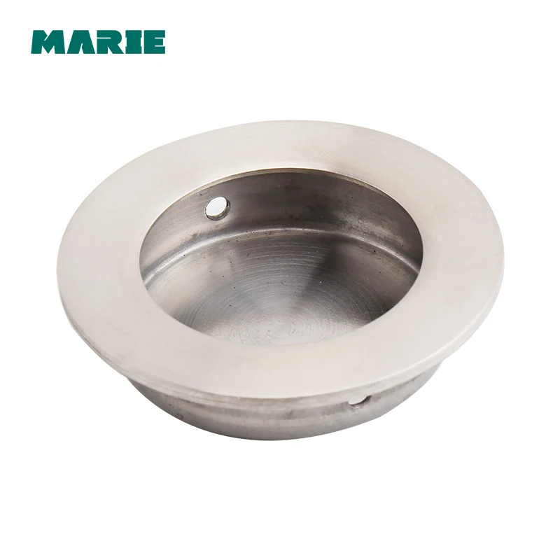 FH201 New Arrival Concealed Pull Handle Embedded Stainless Steel Hidden Round Modern Simple Drawer Cabinet Door Handles