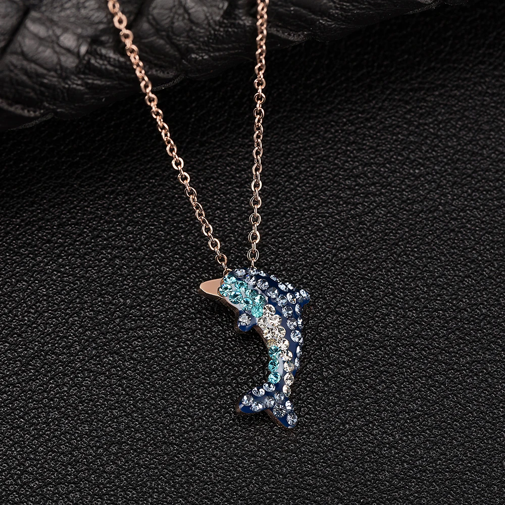 ZONMFEI брендовые кварцевые наручные часы женские браслет из нержавеющей стали ожерелье с дельфинами набор часов с подарочными коробками горячая распродажа
