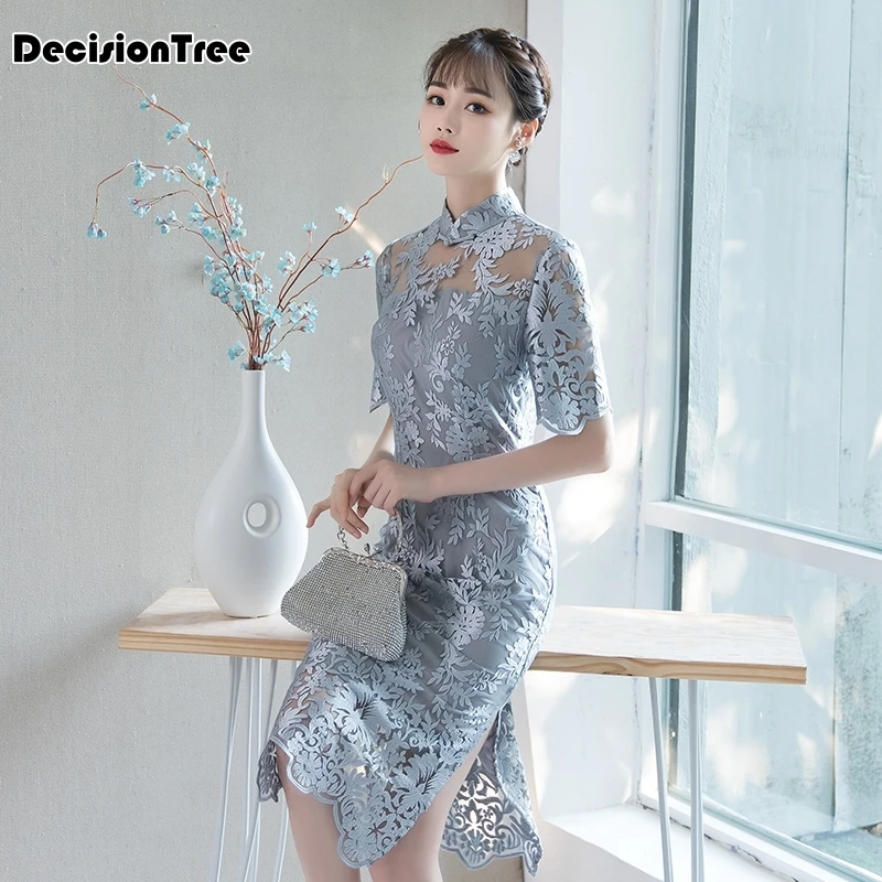 

2019 summer traditional chinese wedding long dragon brocade gold lace red qipao qi pao dresses traditional red wedding dress
