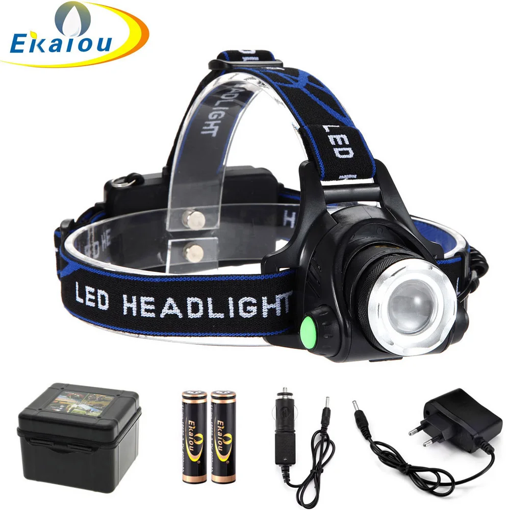 5000 Lumens Zoom LED head lamp 3 Modes Super Bright Waterproof LED