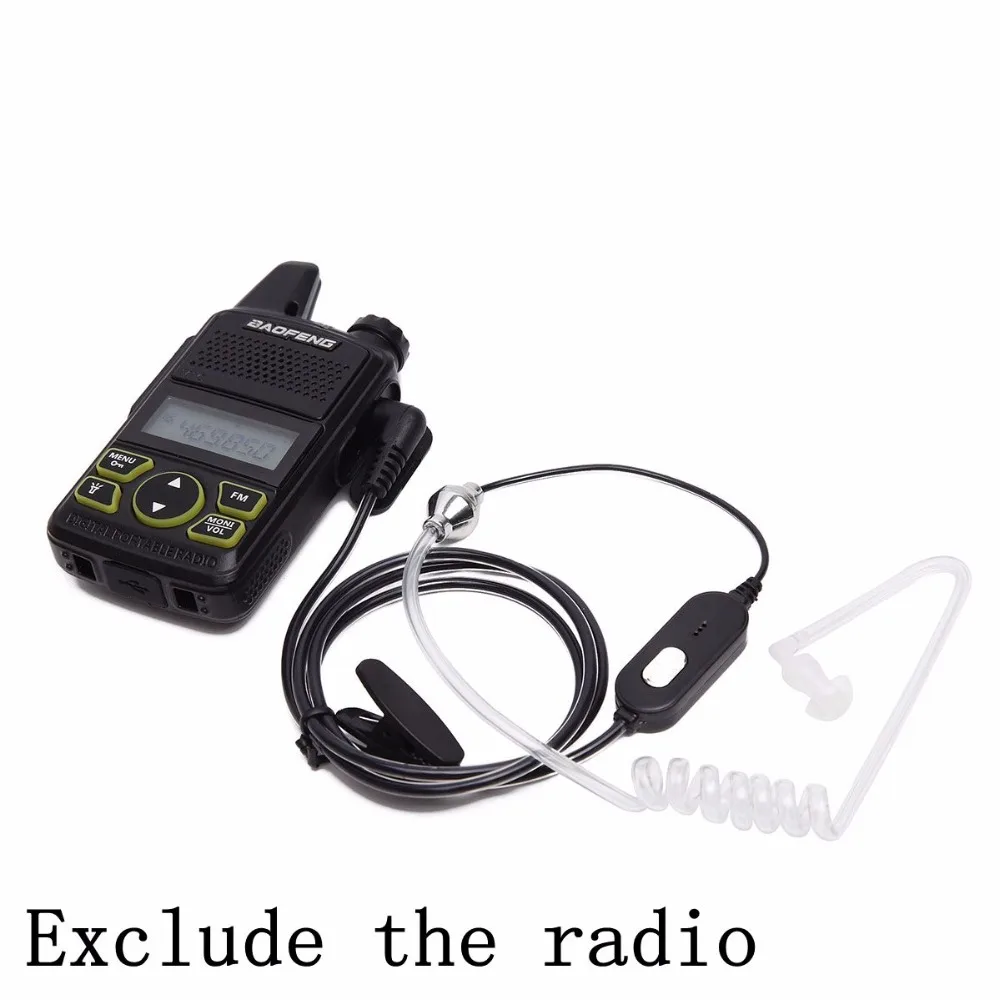 Auricular de 2 pines de tubo acústico encubierto para walkie talkie –  Auricular de radio bidireccional con micrófono PTT – Compatible con marcas  de