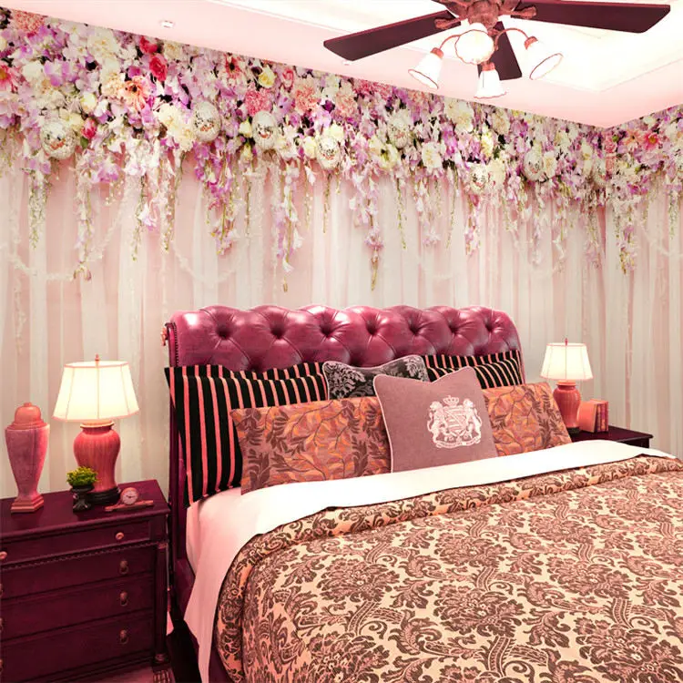 3d garden living room bedroom children's room pink floral TV background wall paper mural hotel theme room custom mural 3d garden living room bedroom children's room pink floral TV background wall paper mural hotel theme room custom mural
