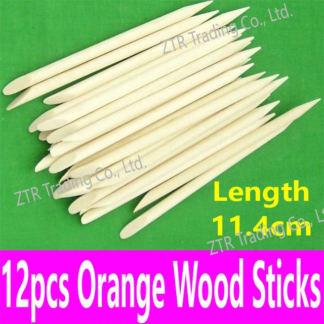 200PCS Orange Sticks for Nails, Wooden Cuticle Pusher Sticks 4.5