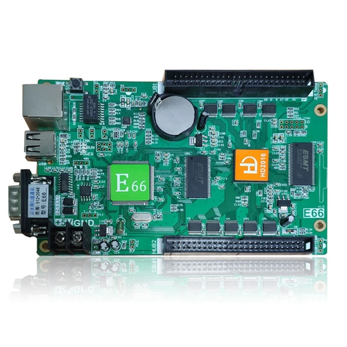 HD-E66 сети+ USB+ rs232 порт светодиодный щит управления карты 256*4096 пикселей светодиодная контроллер для p10, f3.75, f5.0, p13.33, p16, p20 модуль