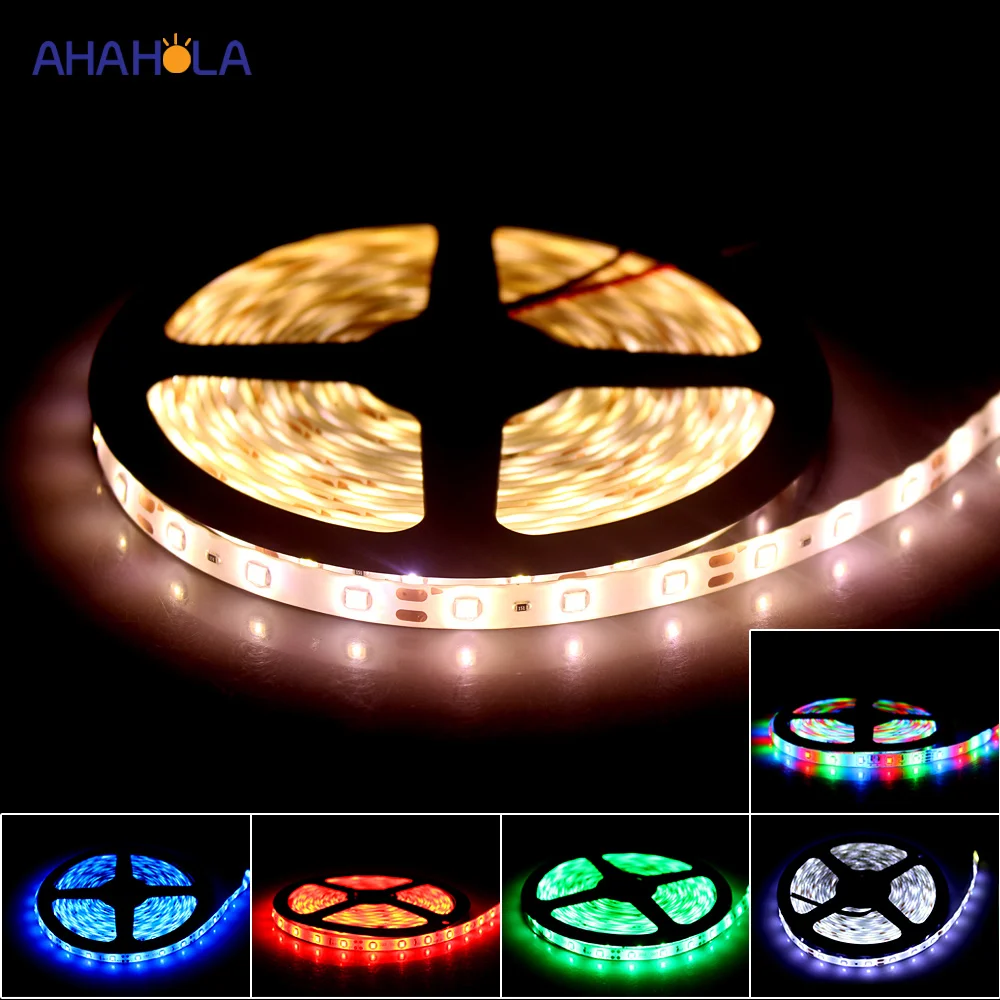 

5m led strip 12v warm white blue red rgb smd 2835 led ribbon waterproof led strip light
