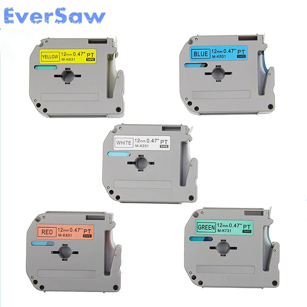 10pk/партия смешанных цветов Mk231 Mk631 MK431 MK 531 МК-731 М лента для Brother P-touch принтеров PT80