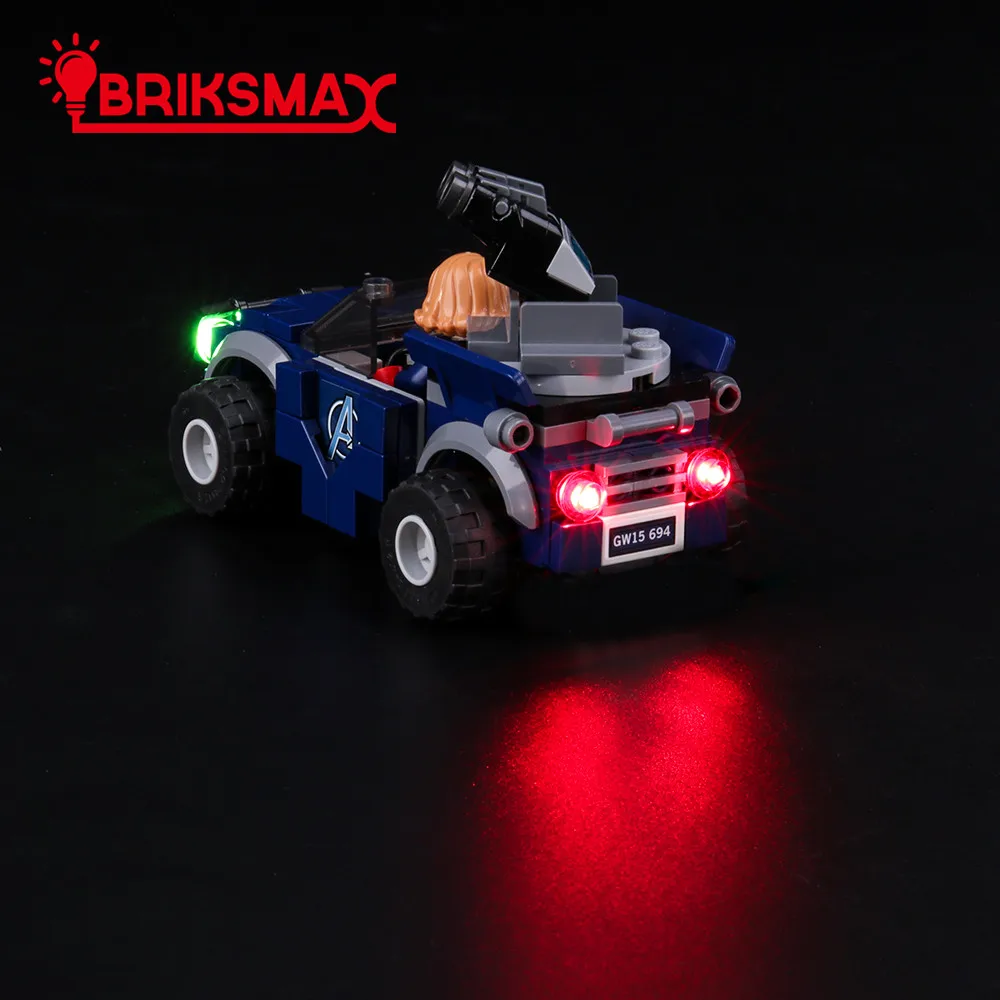 BriksMax Led Light Up Kit для серии Super Heroes составные строительные блоки, совместимые с 76131(не включая модель