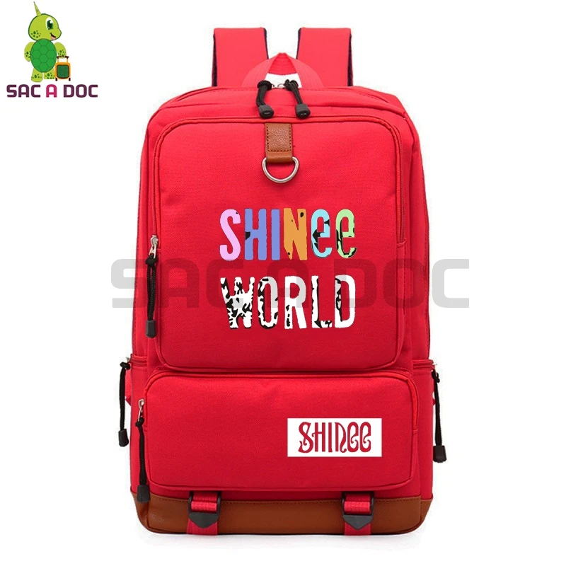 

Kpop SHINee Backpack Jonghyun Taemin Printing High School Students Book Bag Women Men Canvas Travel Bag School Backpacks