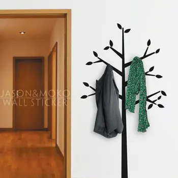 

Wall Coat Hanger Tree Branches Decal Locker Decorations Vinyl Wall Stickers Hairdress Home Decor Wallpaper Bedroom Dressing Room