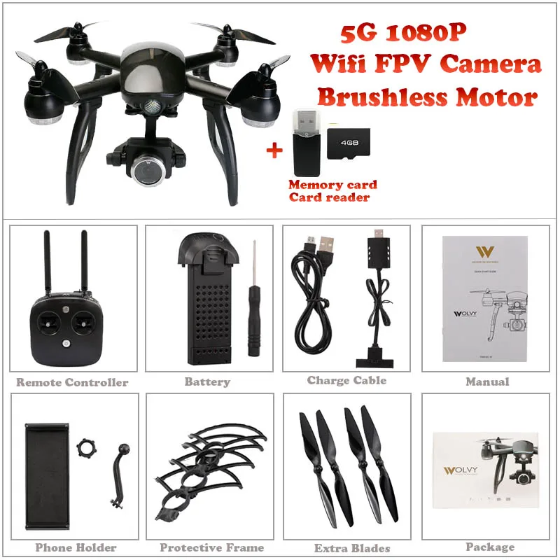 1000 м 2,4 г Радиоуправляемый gps Дрон Квадрокоптер 1080P 5G wifi FPV камера gps авто возврат высоты парящий режим следования за мной фиксированная точка полета - Цвет: GPS 5G 1080P Card