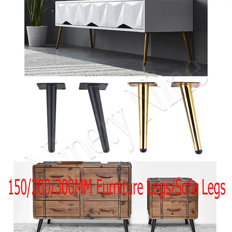 4pcs 15 30cm Metal Furniture Table Leg Hardware Tapered Gold Cabinet Leg Sideboard Wardrobes Coffee Cone Chair Feet Furniture Legs Aliexpress