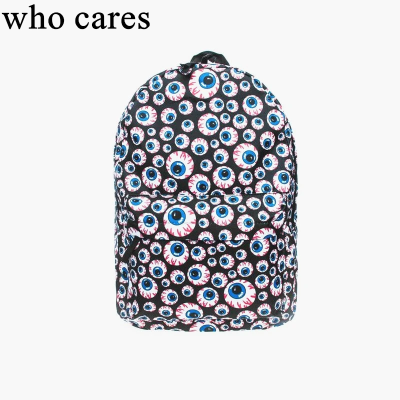Rama ojos 3D impresión mochila estilo Preppy azul tapa blanda para los estudiantes de la escuela mochila hip-hop mochila femenina envío gratis Rama ojos 3D impresión mochila estilo Preppy azul tapa blanda para los estudiantes de la escuela mochila hip-hop mochila femenina envío gratis