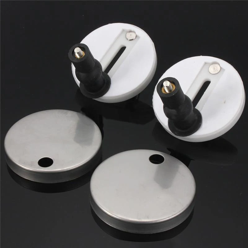 2Pcs Replacement Toilet Seat Hinges Mountings Set Hinge Fittings Screws For Toilet Accessories Toilet Repair Tools