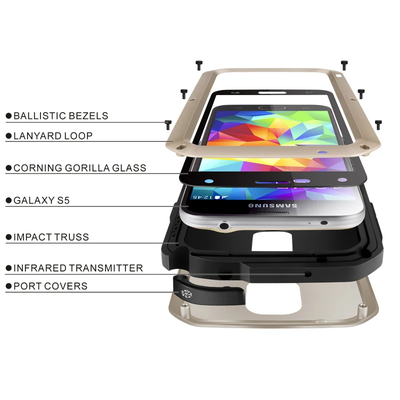 Aluminum Metal Case For Samsung Galaxy S5 (5)