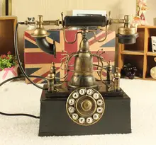 Home Decor Decoration Crafts Figurines iron metal vintage Classic telephone models free shipping