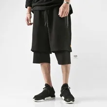 Горячее предложение! Распродажа! новая мужская одежда брюки уличная хип-хоп поддельные два свободные волосы стилист Haren повседневные брюки костюмы costumes