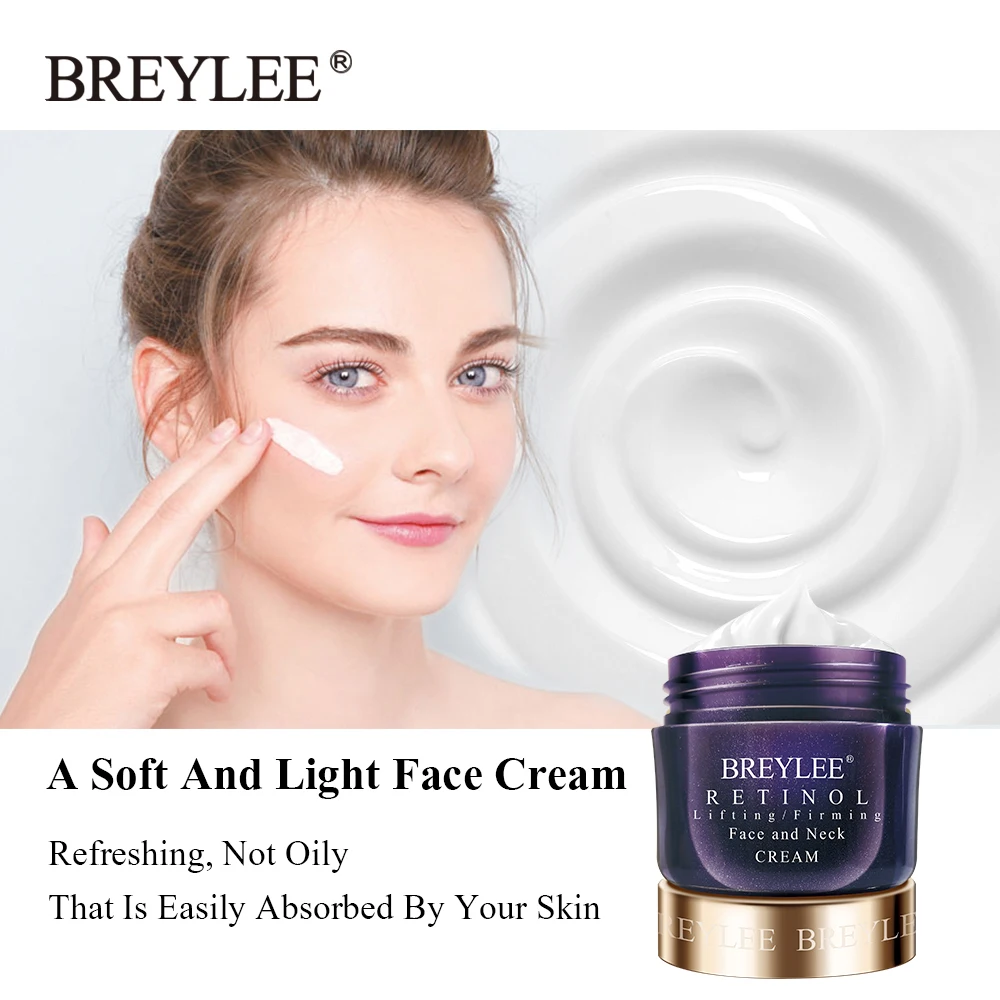 BREYLEE Retinol укрепляющий крем для лица против старения удаляет морщин, увлажняющий крем для лица лифтинг для шеи ночной день крем для ухода за кожей