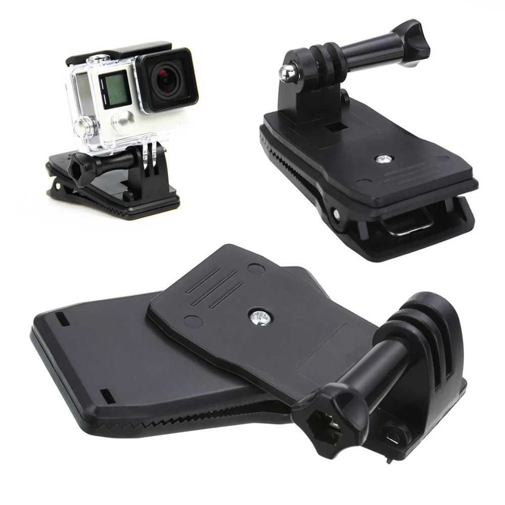 Зажим для экшн камеры Gopro hero 5 360 + 3 2 sjcam SJ4000 SJ5000 GITUP2 MI YI 4k с поворотом на 4/3