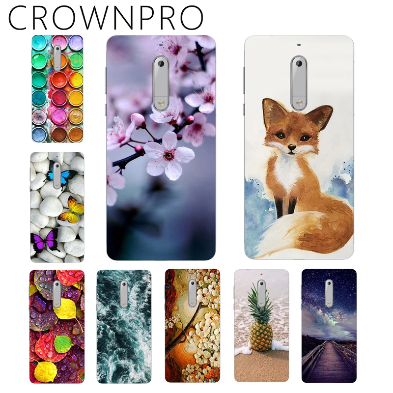 

CROWNPRO Soft Silicone TPU FOR Capa Nokia 5 Case Cover Patterned Painted Phone Back Protective Case FOR Nokia 5