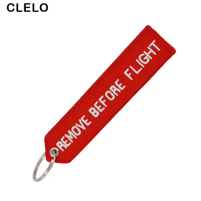 Fashion Remove Before Flight Luggage tag Embroidery bag tag Luggage Lable with Keyring Keychain For Aviation Gifts