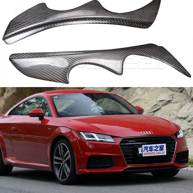 TT углерода Волокно фар автомобиля брови крышка отделка Стикеры для Audi TT 1996-2007