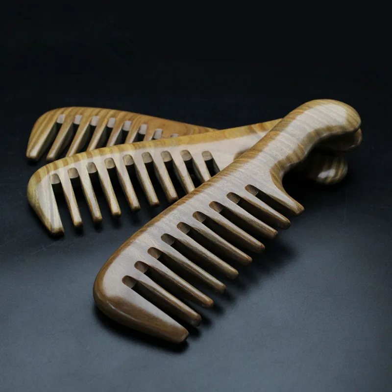 Новинка 2019 прямые продажи расческа для волос чистое натуральное зеленое