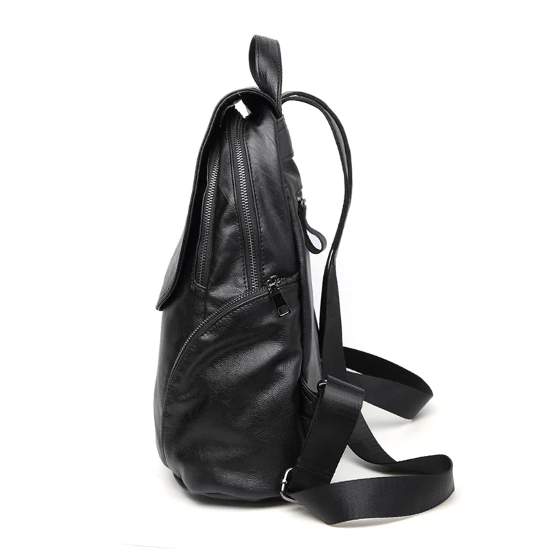 Women Backpack Genuine leather shoulder bag sheepskin simple soft leather student school backpack female travel bag