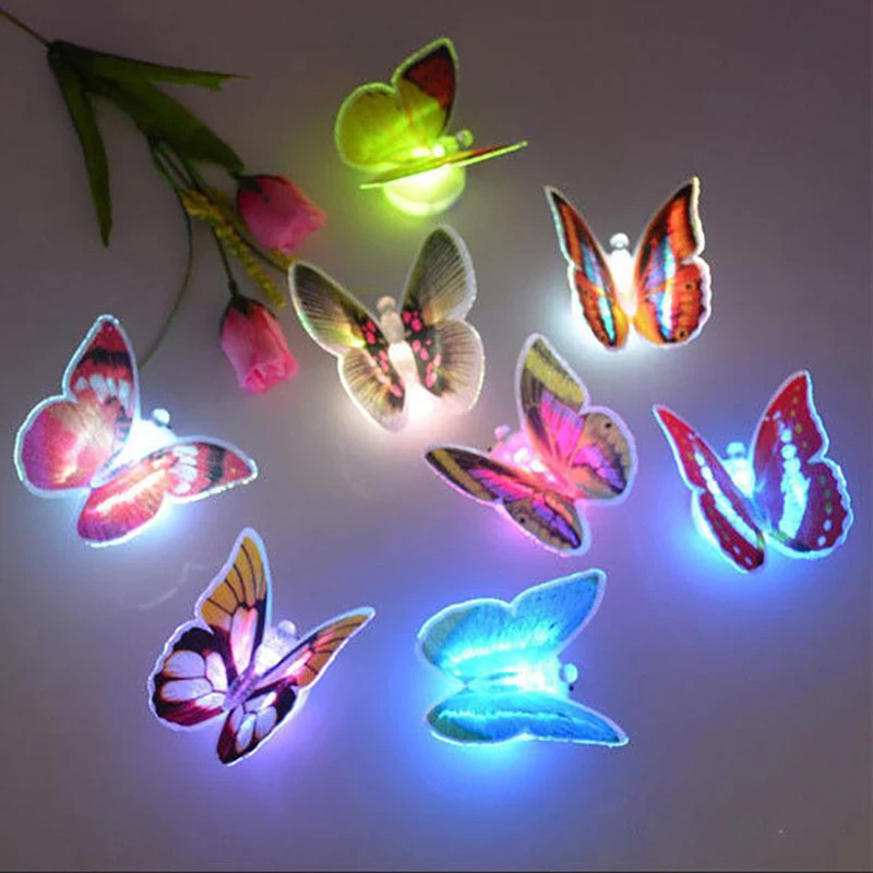 

Colorful Butterfly LED Night Light Beautiful Wall Night Lights Color Random for Home Bedroom Decorative