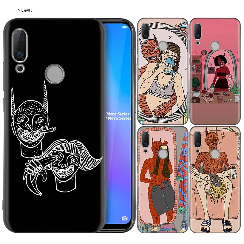 

Silicone Coque Case for Huawei P30 P20 P10 P9 Mate 20 10 Lite Pro Nova 3i 4e 3E P Smart 2019 2018 Plus polly nor