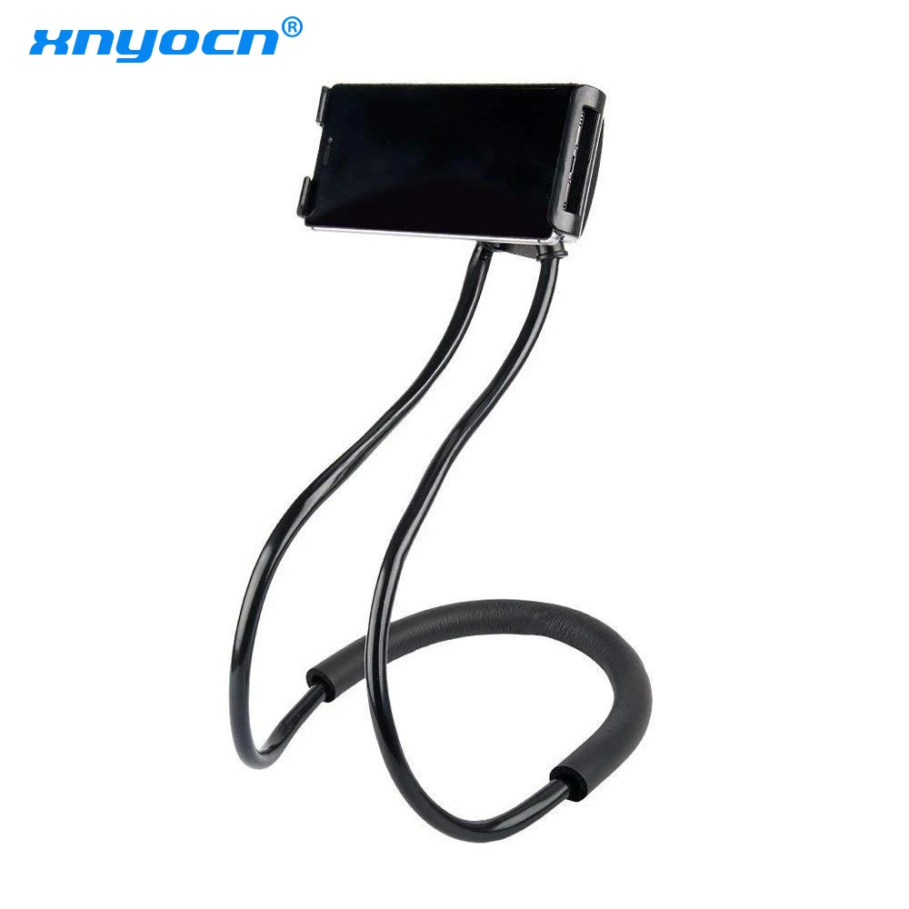 

Xnyocn Lazy Neck Phone Holder Stand for IPhone X 7 8 Desk 360 Degree Rotation Mobile Phone Mount Bracket Cell Phone Holder Stand
