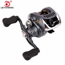 Lieyuwang мультипликаторная катушка 6.3: 1 13ВВ зимняя катушка рыболовная фидер Правой или Левой Baitcasting Reel Центробежный Двойной Тормозной Наживка литья Катушки рыбалка все для рыбалки зимняя