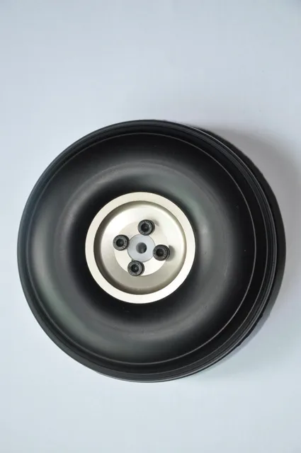 Best Offers 1 pair of 4"/ 101mm 4 inch RC Airplane PU wheel with Dia-Casting Aluminum Hub w/ Screw