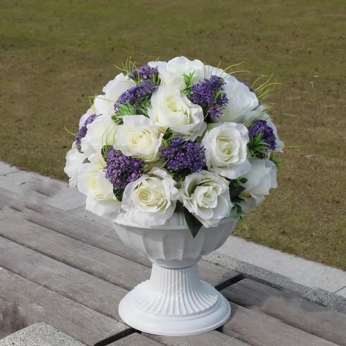wedding road lead artificial flower ball wedding table centerpiece