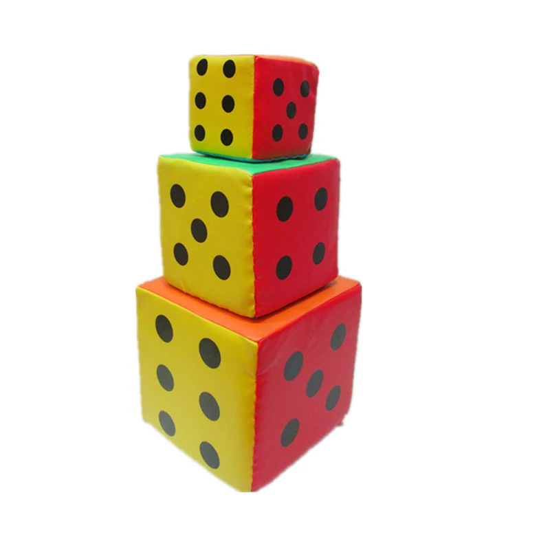 

28CM Dice Colorful Giant Sponge Faux Leather Dice Six Sided Game Toy Party Playing School Kids Funny Outdoor Game Dice