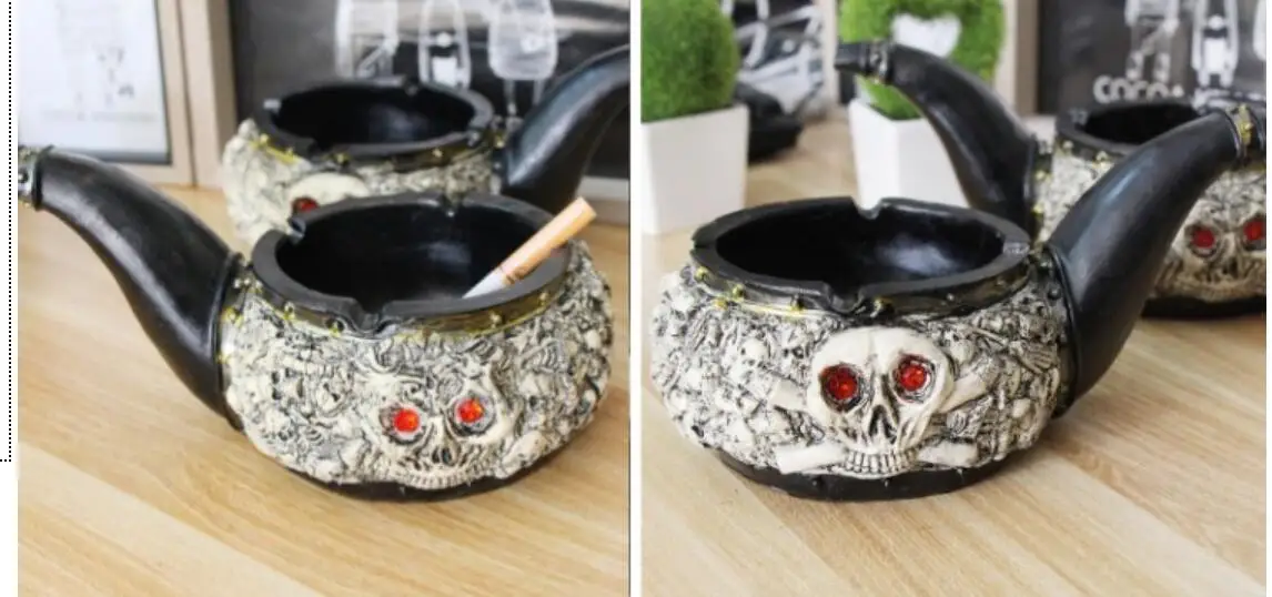 Creative tobacco pipe shape retro ashtray Thriller Store decorative do old ashtray