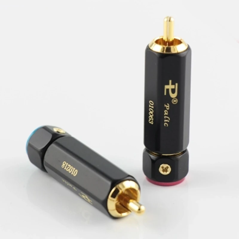 Высококачественный позолоченный штекер Palic RCA коннектор A/V Hi Fi для диаметра