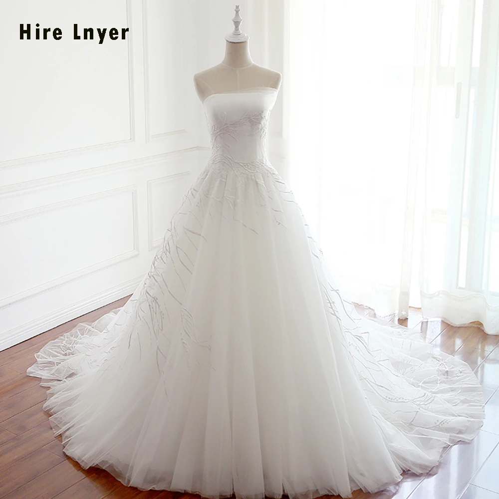 HIRE LNYER Strapless Backless Lace A-line Wedding Gowns Abito Da Sposa China Aliexpress Login Bridal Dresses Vestido Noiva | Свадьбы и
