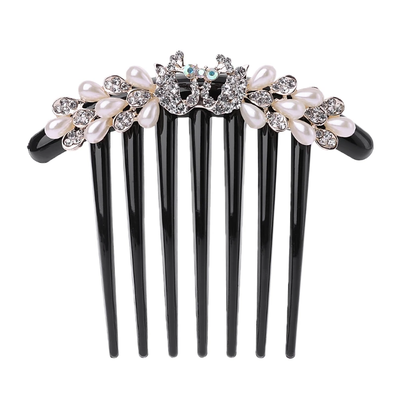 

1PC Fashion Women Rhinestone Peacock Flower Comb Flower Hair Pin Hair Clip Hairpin