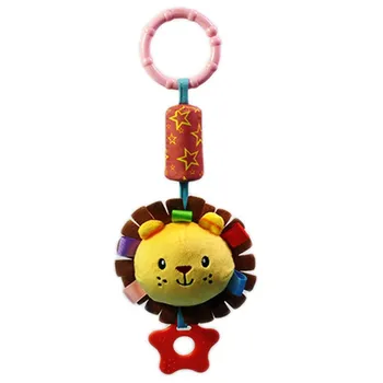 

Baby Stroller Rattles Tinkle Hand Bell Campanula Pendant Plush Toy Cartoon Animal Models With Educational Toys