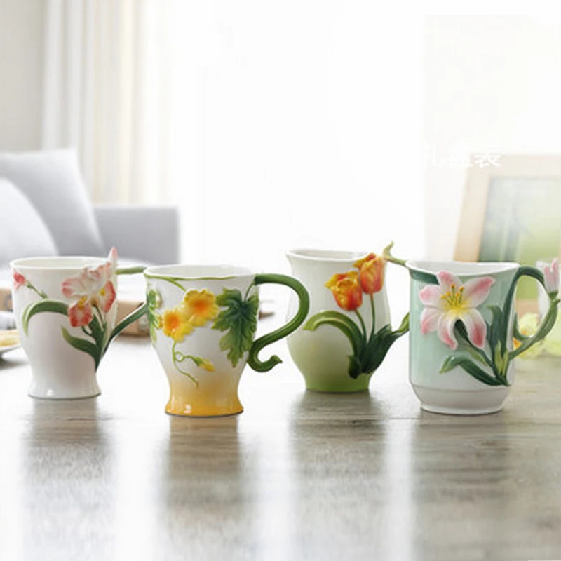 Taza de café de porcelana, juego de tazas de cerámica para amantes del desayuno en el hogar, recién llegado