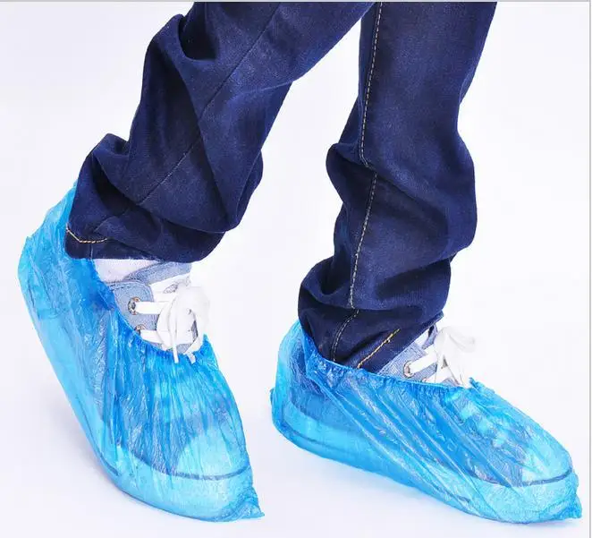 100 Pcs Disposable Shoe Covers Elastic Carpet Cleaning Overshoe Carpet