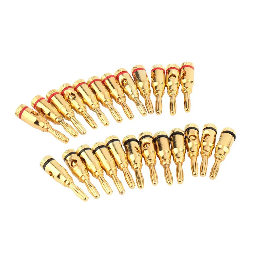 

ICOCO Wholesale 24pcs Banana Plug Plugs Musical Audio Speaker Wire Cable Connector